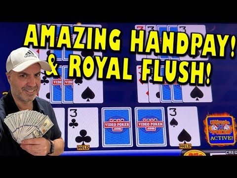 Amazing Handpay & Royal Flush Video Poker #casino #casinogames #poker #videopoker #gambling #jackpot
