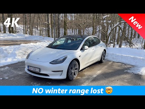 Tesla Model 3 LR 2021 - CRAZY low winter power consumption (open road & highway)
