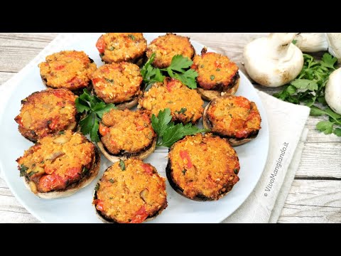 Funghi ripieni gratinati