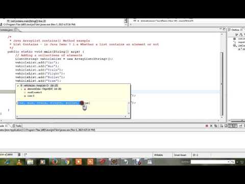 Tamil Java Arraylist Contains Method Example Demo