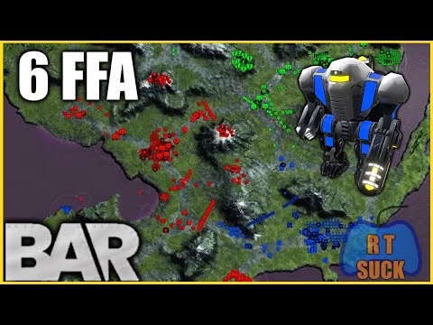 SO MANY UNITS!! 6 PLAYER FFA | Beyond All Reason Cast