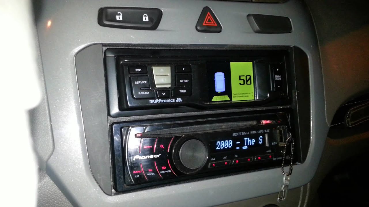 Парковочный датчик Multitronics PT-4TC (4 датчика черный)