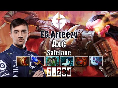 Axe Safelane | EG.Arteezy | RTZ GOD CARRY THE GAME WITH AXE | 7.29d Gameplay Highlights