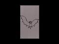 One line Bat 🦇 Art | Easy One Stroke Drawing | Drawing Bat in One Line |Satisfying Creative Art