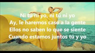 Jennifer Lopez  -  Ni Tu Ni Yo {LYRICS VIDEO}