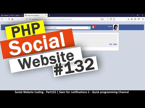 Social Website from scratch Part 8 Profile Page Top Bar | PHP | HTML | CSS | MYSQL Database