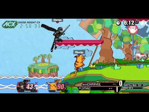 AFM Charvee (Marth) vs SC Jmac (Pikachu) - Losers Top 8 - Battle for the Big Top 20