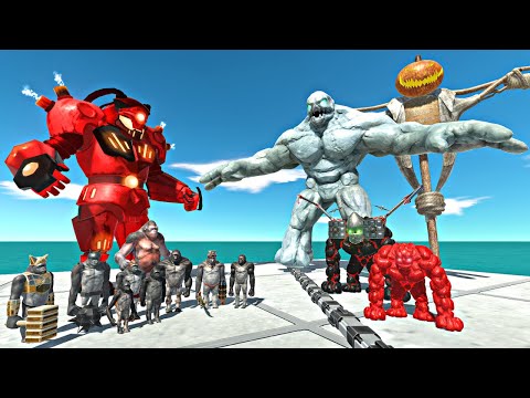 Mutant Primates Rescues Mutant Golem Evolution and Fight - Animal Revolt Battle Simulator