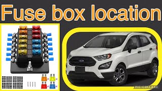 The fuse box location on a 2018 Ford Ecosport