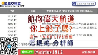 【海豚交易室】#范振鴻 1228，航向偉大航道  你上船了嗎? 週一16:00 LIVE直播 (圖)