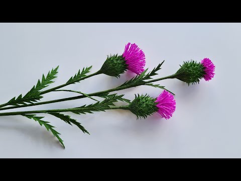 How To Make Milk Thistle Paper Flower / Paper Flower / Góc nhỏ Handmade