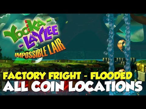 Yooka-Laylee And The Impossible Lair Factory Fright - Flooded All Coin Locations