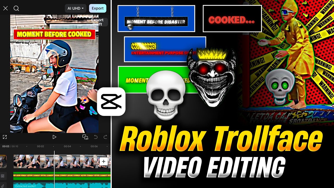 Trending Roblox TrollFace Edit In Capcut | Roblox Troll Face Video Editing In Capcut | Capcut Edit