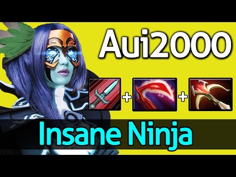 Aui_2000 Insane Phantom Assassin Style Ninja with Deso + Daedalus MMR Gameplay Dota2