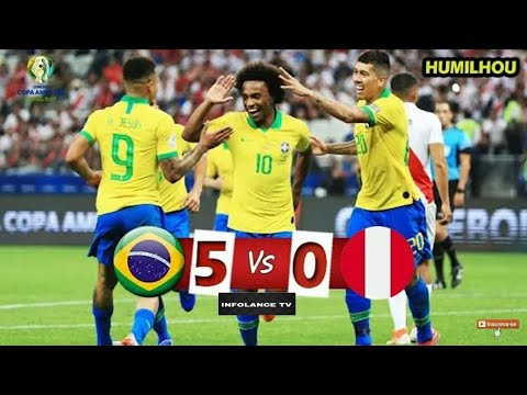 GOLEADA HISTÓRICA!!! Brasil 5 x 0 Peru ( Lances & Gols ) Copa América 2019