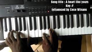A heart like yours by Cece Winans piano tutorial and Tritone application