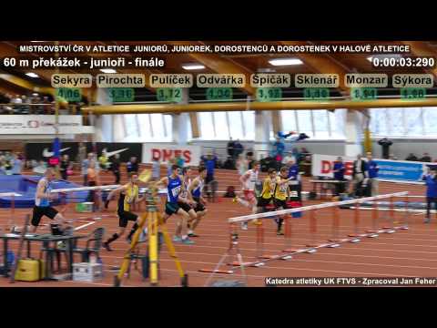 MČR v hale 14.2.2015 - 60 m překážek - finále – JUNIOŘI