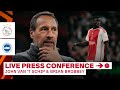 ?️  LIVE 12:00 | Persconferentie John van 't Schip & Brian Brobbey voor Ajax - Brighton