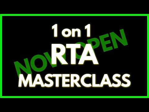 👨‍💻 RTA Masterclass offered