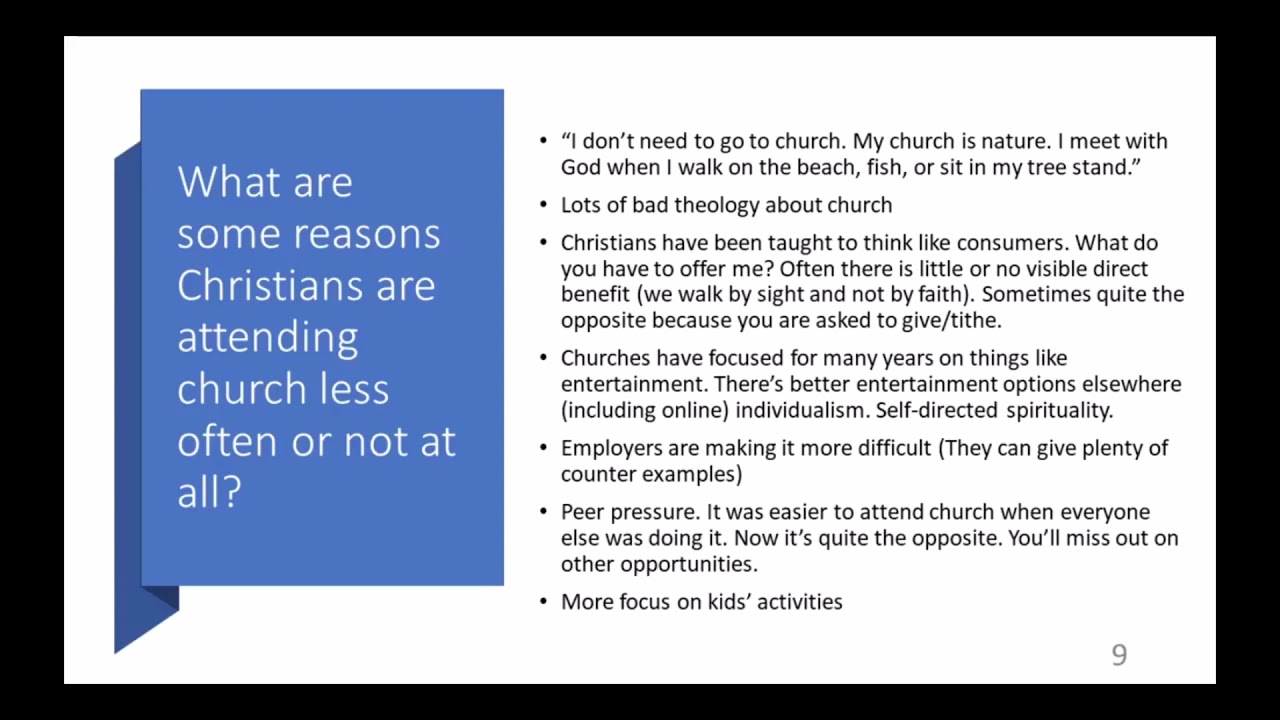 Answers to Excuses People Give Why Church Attendance is Not Necessary