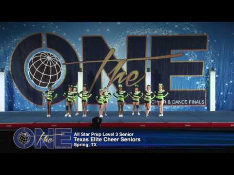 Texas Elite Cheer Seniors   All Star Prep Level 3 Senior 2016 THE ONE FINALS