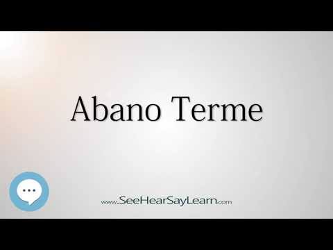 Abano Terme (How to Pronounce Cities of the World)💬⭐🌍✅