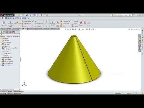 SolidWorks Tutorial Sheet Metal Cone