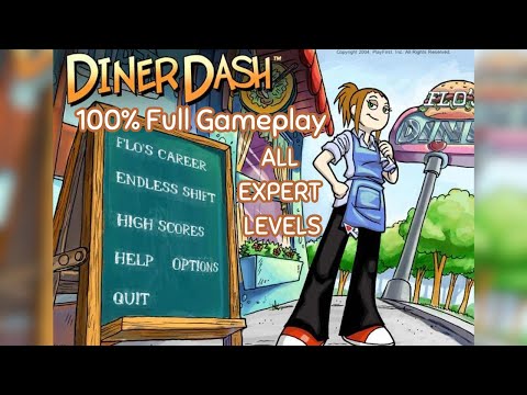 🍔 Diner Dash (PC, 2003) 100% Full Gameplay & Longplay Walkthrough | ALL EXPERT LEVELS COMPLETED ✨