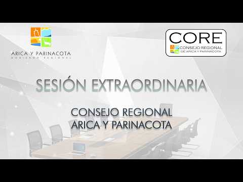 l Sesión Extraordinaria del Consejo Regional de Arica y Parinacota