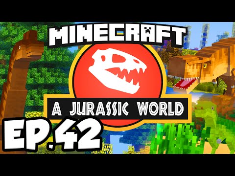 Jurassic World: Minecraft Modded Survival Ep.42 - TYLOSAURUS DINOSAURS PLANNING!!! (Rexxit Modpack)