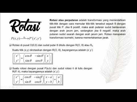 Rotasi (Perputaran) Titik dan Garis | Transformasi Geometri Part 3