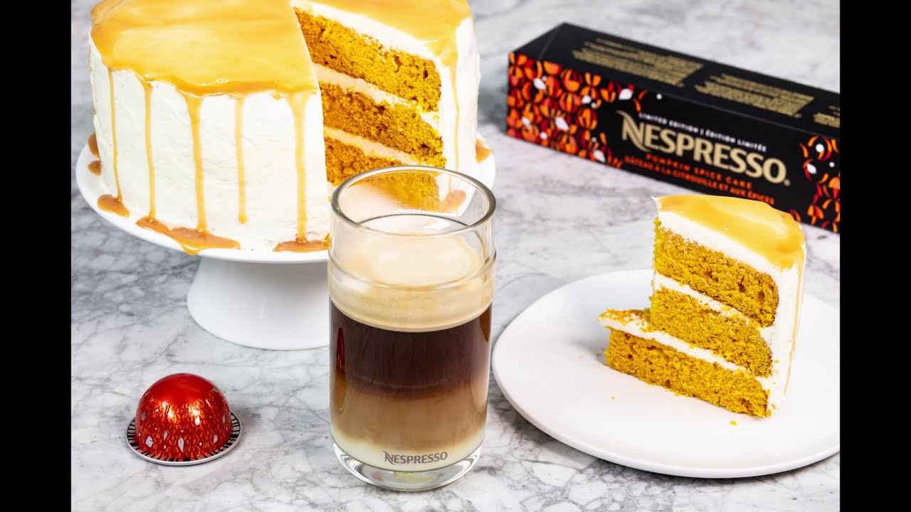 Mesmerizing stop motion animation of a Pumpkin Spice Latte and cake disappearing, emphasizing creative food pacing