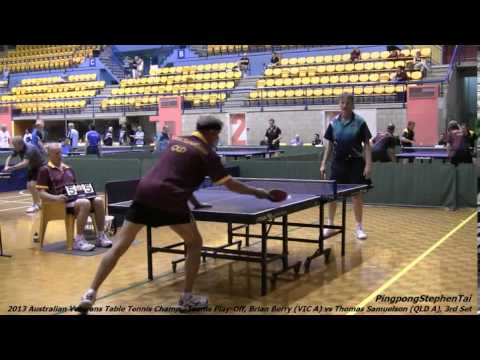 2013 Australian Veterans Table Tennis Champ., Play-Off, Brian (VIC A) vs Thomas (QLD A), 3rd Set