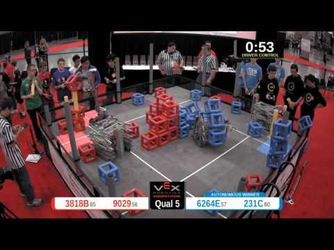 2015 VRC Sci Q5 - 3818B 9029 vs 6264E 231C - 30 to 54 - VEX Worlds 2015 - Science Division