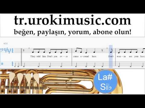 Tuba dersleri Michael Jackson - Beat It Notalar Eğitim Bölüm#2 um-i723