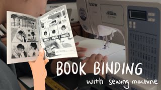 Book binding with sewing machine at home 가정용 미싱으로 중철 실제본
