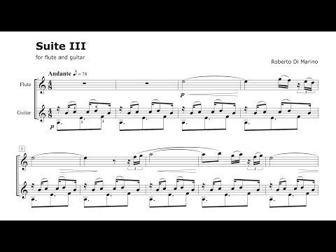 Roberto Di Marino - Suite III for Flute and Guitar - (1-4) Milonga