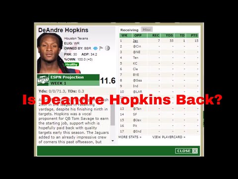 Deandre Hopkins Back to a WR1?