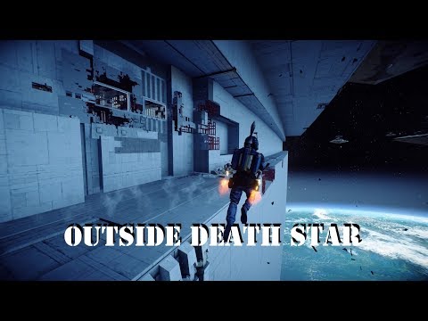 Outside the Death Star: Map Exploration Star Wars Battlefront II (no boundaries mod)
