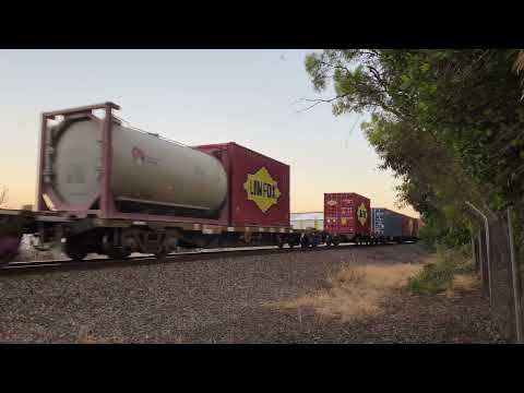 3AB6 with NR37 passing Salisbury North. 31-1-2023.