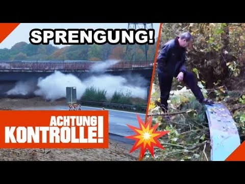 BRÜCKENSPRENGUNG! 💥 Teile landen in Wohngebiet! | Kabel Eins |Achtung Kontrolle