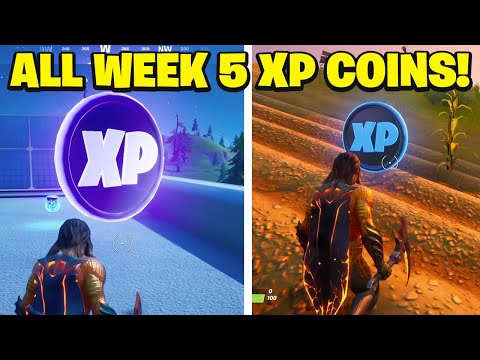 All Week 5 XP Coins LOCATIONS IN FORTNITE SEASON 3 Chapter 2