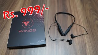 Wings Glide Wireless Neckband Unboxing & Review | Wings Glide | Budget Wireless Neckband 🔥🔥🔥