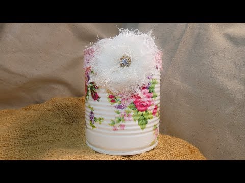 Recicla tus latas y dales una nueva vida con servilletas