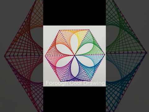 Easy Geometric Pattern 🌈 #shorts #shortvideos #art #drawing #easy #geometric #3dillusiondrawing