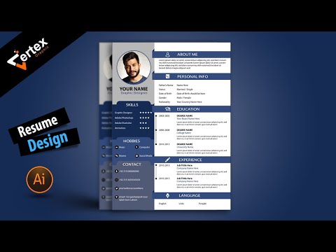 How to Creative Resume design Resume Design in Adobe Illustrator CC Vertex Graphic