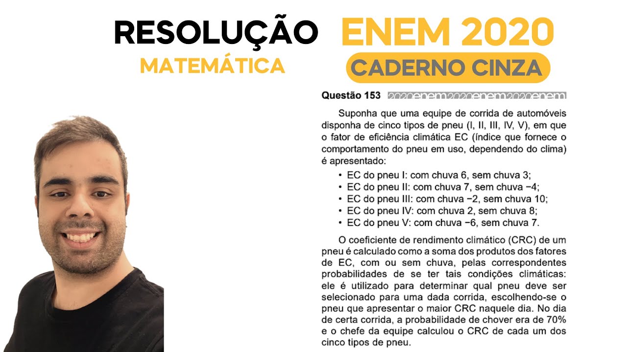 ENEM 2020 \ MATEMÁTICA - Questão 153, CADERNO CINZA –Suponha que uma equipe de corrida de automóveis