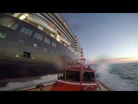 Pilot Transfer aboard the Endeavour to the cruise ship Oosterdam.