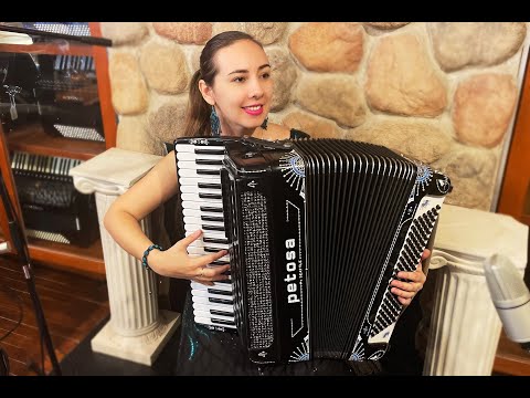 4667 - Decorated Black Petosa Piano Accordion LMMM 41 120 $2999