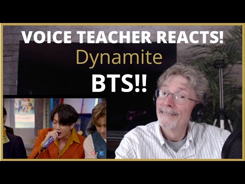 Voice Teacher Reacts to BTS   Dynamite - Live